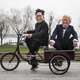 Models wearing masks made by sculptural artist Zhangzhen 33 of US President Donald Trump and Supreme Leader of North Korea Kim Jong-un seen on February 20, 2019 in Wuhan, China.